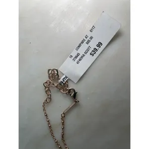 Kendra Scott Rose Gold Teardrop‎ Lariat Y-Necklace Crystal Accents NEW thumbnail 4