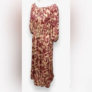 Boho off shoulder floral maxi thumbnail 2