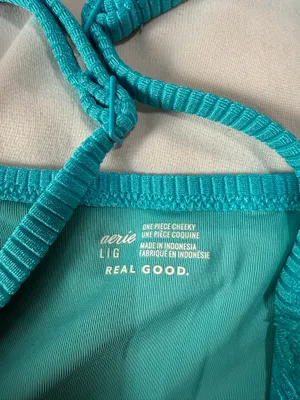 Aerie Shine Rib Voop Cheeky One Piece Swimsuit thumbnail 5