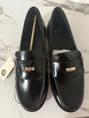 A New Day Women’s Black Penny Loafers with Gold Hardware – Memory Foam Dress Shoes Size 11 NW thumbnail 1