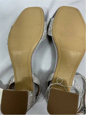 Womans NWT A New Day Shannon Strappy Dress Sandals Size 11 Silver Rhinestones thumbnail 6