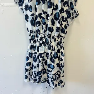 NWT Parker Abstract Animal Print Lightweight‎ Sleeveless Mini Dress Medium Blue thumbnail 4