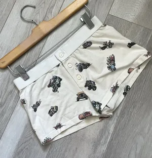 Brandy Melville Shorts car print boxer womens Cream (one size) loungewear casual thumbnail 1