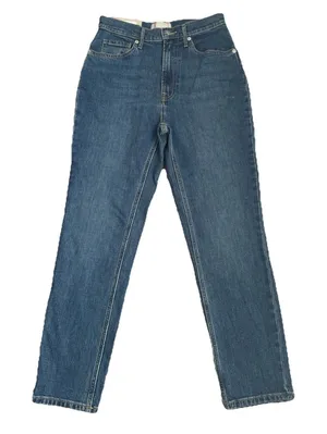 Everlane The Cheeky Jean‎ Size 27 R Straight Leg Button Fly Medium Wash NEW thumbnail 1