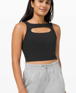 Lululemon LA Front Cut-Out Crop Tank thumbnail 1