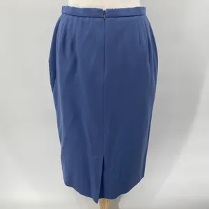 Vintage Pendleton Virgin Wool Skirt Suit Set Collarless Blazer Powder Blue 12 thumbnail 14