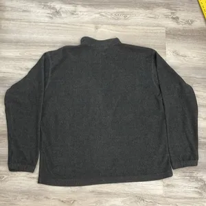 Gray 1/2 Zip Pullover Long Sleeve Lightweight Unisex Sweatshirt Size XL thumbnail 6