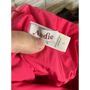 Andie hot pink Kauai one piece swimsuit eyelet textured cheeky strapless‎ large thumbnail 9