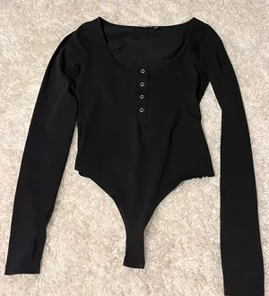 ASOS Black Long Sleeve Bodysuit thumbnail 1