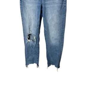 American Eagle Slim Straight‎ Jeans Distressed Ripped Raw Hem Size 12 thumbnail 3