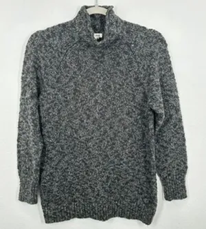 L.L. Bean Women's Gray 100% Cotton Turtleneck Long Sleeve Knit Sweater Cabincore thumbnail 1