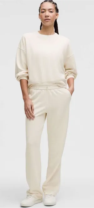 Lululemon Brushed Softstreme Ribbed High-Rise Jogger White Opal thumbnail 1