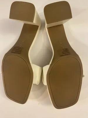 NW On 34th Ruched White Block Heel Mule thumbnail 8