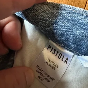 Pistola Distressed Wide Leg Crop Jeans Womens 27 Blue thumbnail 3