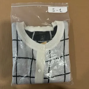 NWT Halogen Contemporary Plaid Checkered Stretch Button Down Cardigan Sweater Md thumbnail 14