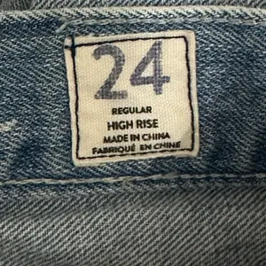 We The‎ Free People Straight Jeans Women Sz 24 Button Fly High Rise Distressed thumbnail 7
