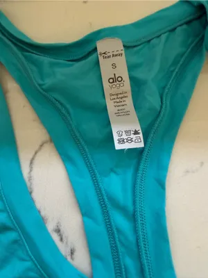 ALO Yoga Women's Racerback Tank Top in Teal Blue thumbnail 3