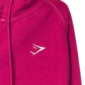 Gymshark Women's Jacket Full‎ Zip Training Hooded Fleece Athletic Gym Red Large thumbnail 3