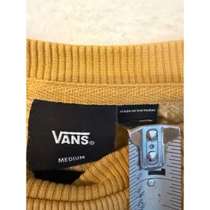 Vans Off The Wall Sweatshirt Womens Medium Mustard Yellow Embroidered Pullover thumbnail 3