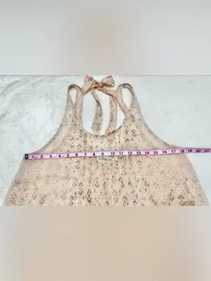 Abercrombie &Fitch Sheer Pink & Gold Metallic Foil Tank Top Size Large thumbnail 6