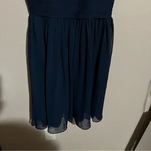 Azazie Siobhan Navy Blue Chiffon Occassion Dress‎ thumbnail 4
