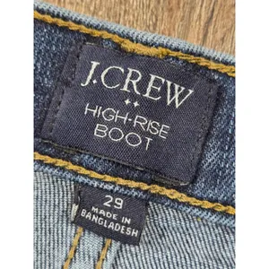 J. Crew High Rise Boot Bootcut Dark Wash Denim Jeans Women's Size 29 thumbnail 3