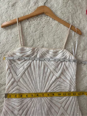Lulus Lost In Your Eyes White Sequin Bodycon Mini Dress Size Small Sleeveless thumbnail 8