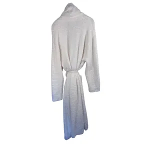 Barefoot Dreams CozyChic Robe Women Size 2 L XL White Plush Belted Loungewear thumbnail 3