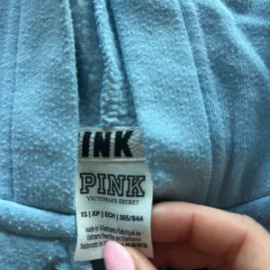 PINK Victoria's Secret Light Blue Hoodie Sweater thumbnail 4