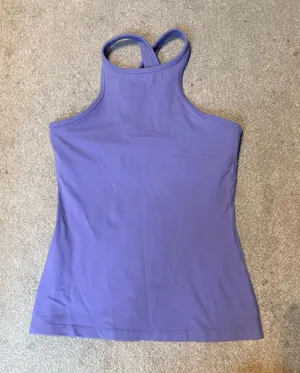 Beyond Yoga High Neck Crossback Built In Bra Workout Tank Top Size M thumbnail 1