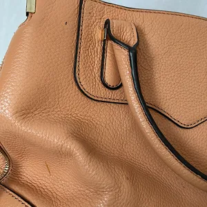 Rebecca Minkoff Peach Tan Pebbled Leather Satchel Bag Purse 🌺🌺 thumbnail 14