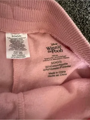 Disney Winnie The Pooh Pink Short Size Medium 0327 thumbnail 3