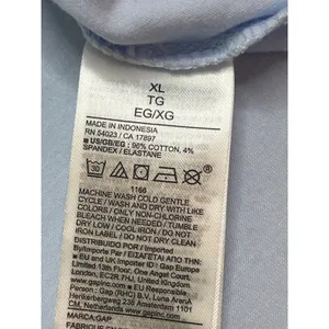 GAP Boatneck Open Back T-Shirt Serene Blue Scoop Back Short Sleeve Top XL thumbnail 6