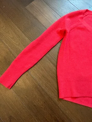 Gap Women’s V-Neck Ribbed Sweater - Pink Size Small - C44-004 thumbnail 4
