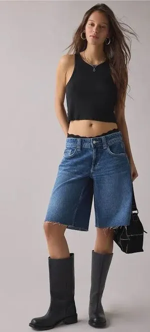 BDG Urban Outfitters Mid-Rise Denim Shorts thumbnail 1