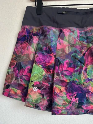 Lululemon Pace Rival Mid-Rise Skirt in Vivid Floral Tone Multi thumbnail 6