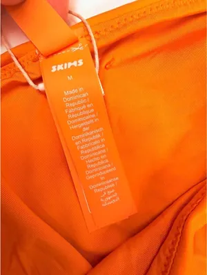 SKIMS Signature Swim Mid Waist Bikini Bottom Tangerine Orange Size M NWT thumbnail 6