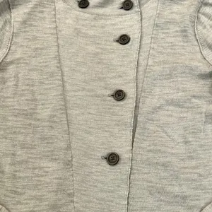 Eddie Bauer Oatmeal Cardigan Sweater Beige Size Large L Button Front‎ High Neck thumbnail 5