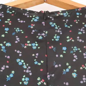 AFRM Revolve Portia Floral Midi Dress‎ Womens Size M Black Noir Neon Ditsy thumbnail 10
