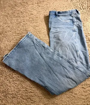 Aerie Light Wash Soft Vintage Edge Flare Jeans with Elastic Waist Back - size XL thumbnail 1