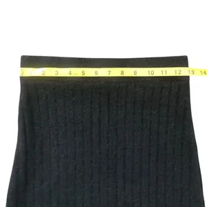Quince Mongolian Black Cashmere Ribbed Women’s Midi Skirt Size Medium NWOT thumbnail 8