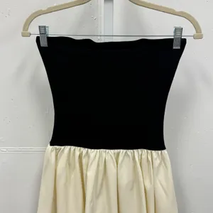 Commence Strapless Two Tone Mini A-Line Dress XS‎ Beige Black Babydoll Romantic thumbnail 8