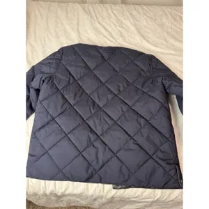 Size Large Tall Banana Republic Dark Blue Quilted Jacket Coat Reversible thumbnail 2
