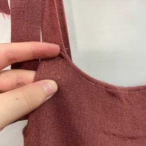 EUC Urban Outfitters women’s copper brown stretch tie strap ribbed mini dress‎ S thumbnail 5