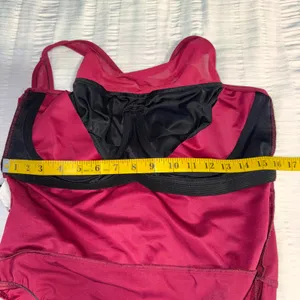 Miraclesuit Rendezvous One Pc‎ Swimsuit Burgundy Mesh High Neck Tummy Control thumbnail 11