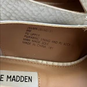 Steve Madden Textured Cream Flats thumbnail 3