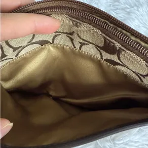 COACH Brown Signature Canvas Wristlet thumbnail 8