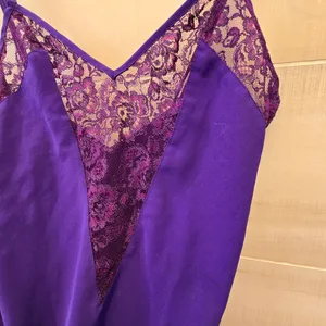 Victoria's Secret Purple Lingerie Night Gown Babydoll Slip thumbnail 5