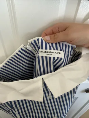 Amanda Uprichard Mindy Dress in Bayhaven Stripe L thumbnail 7