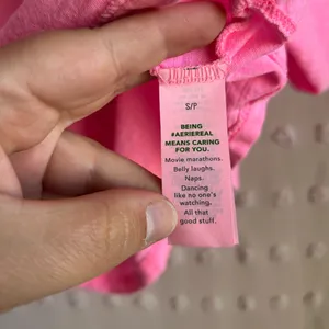 Aerie Oversized Short Sleeve Tee Sz S Neon Pink thumbnail 5